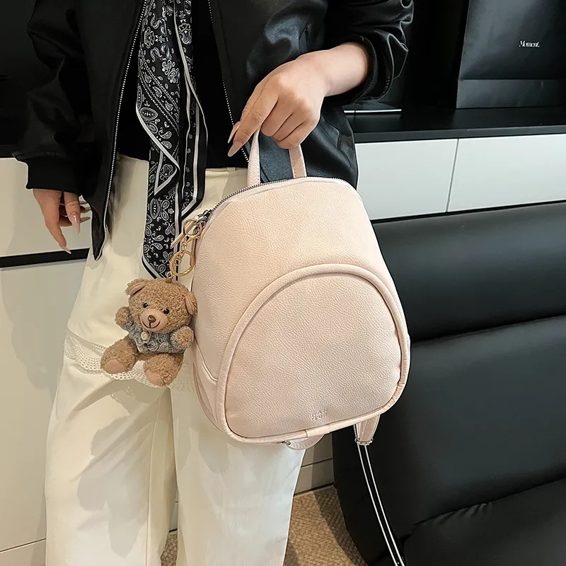 Iman's House PU Backpack Women's White/Green/Pink/Black-10