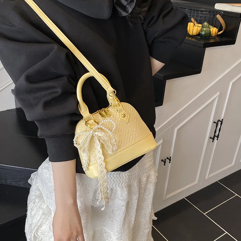 Iman's House PU Handbag Women's Yellow/Brown/Ivory/Black-15