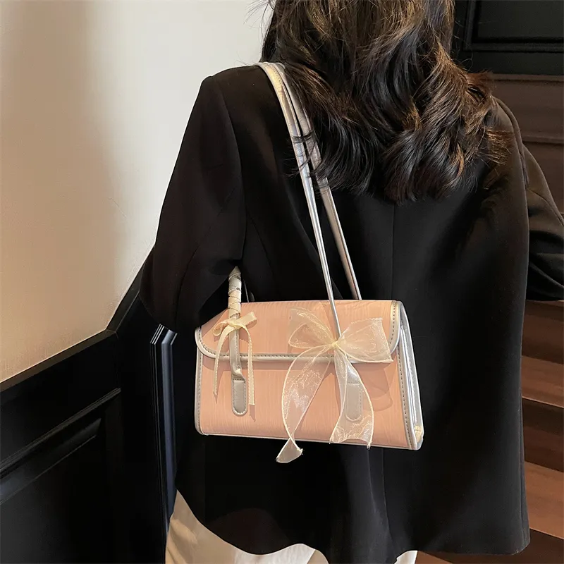 Iman's House PU Shoulder Bag Regular Women's Pink/Silver/Black-2