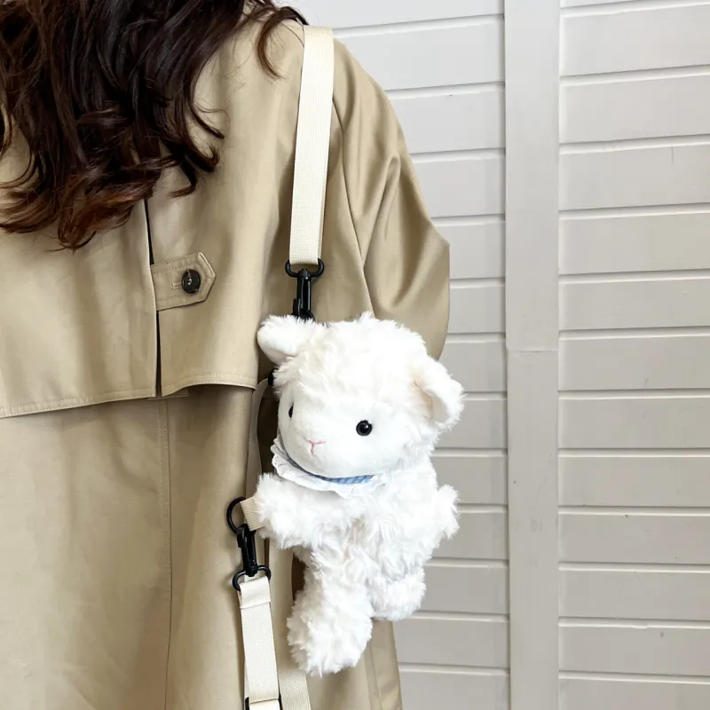 Iman's House Plush Backpack Regular Unisex Brown Bill Bear/White Mie Sheep/Orange Fox/Gray Elephant-5