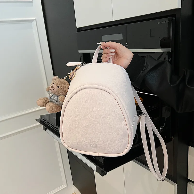 Iman's House PU Backpack Women's White/Green/Pink/Black-11