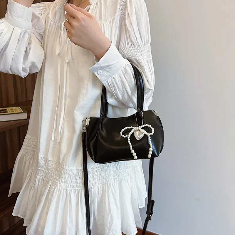 Iman's House PU Shoulder Bag Women's Silver/Ecru/Coffee/Black-16