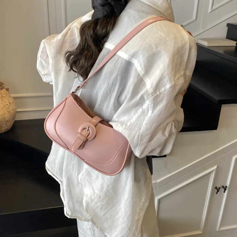 Iman's House PU Shoulder Bag Women's White/Blue/Pink/Black-11