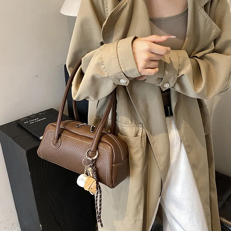 Iman's House PU Shoulder Bag Women's Brown/Coffee/Red/Black-1