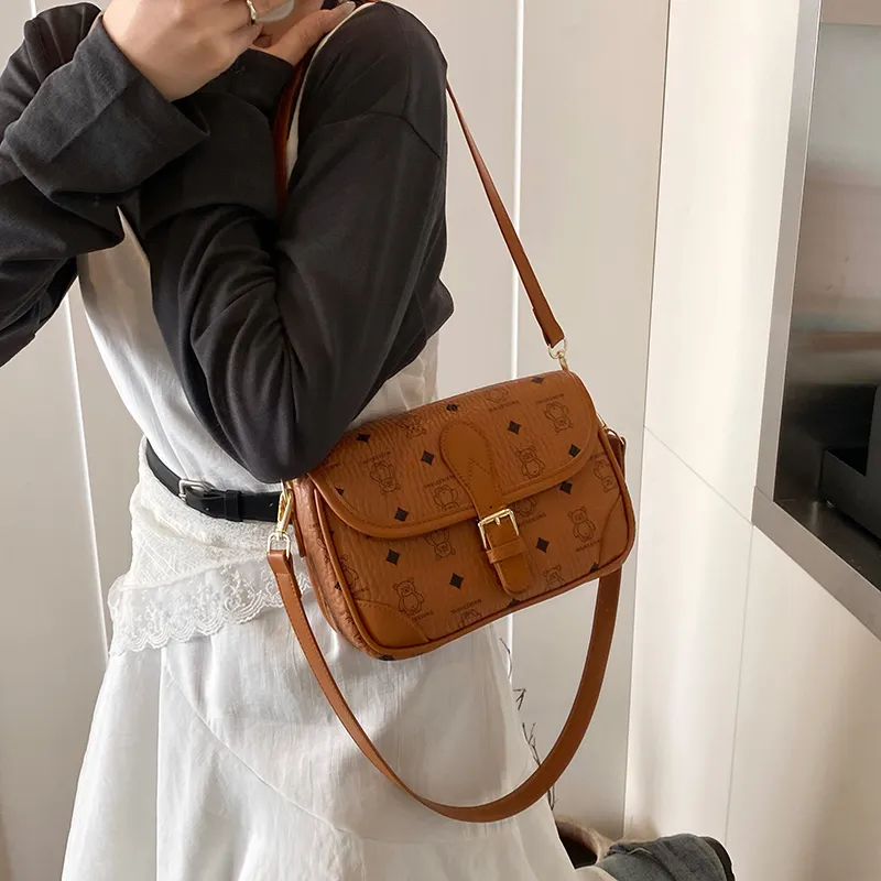 Iman's House PU Shoulder Bag Regular Women's Brown/Khaki/Pink/Black-3