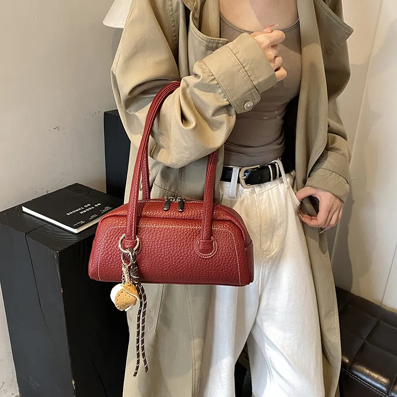 Iman's House PU Shoulder Bag Women's Brown/Coffee/Red/Black-9