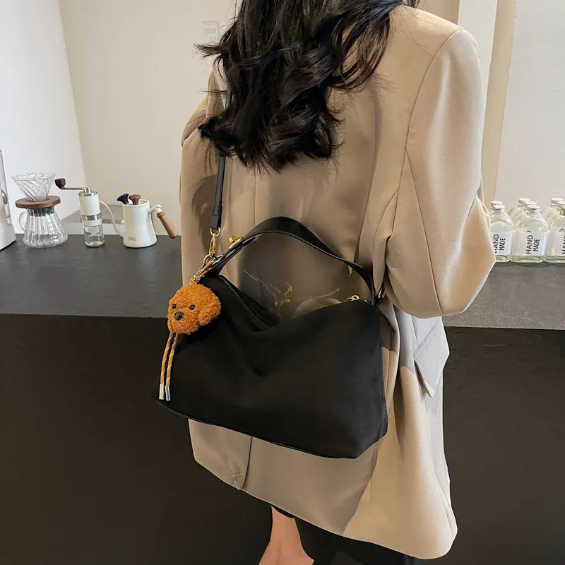 Iman's House PU Handbag, Crossbody Bag, Shoulder Bag Women's Suede Brown/Suede Coffee/Suede Black-11