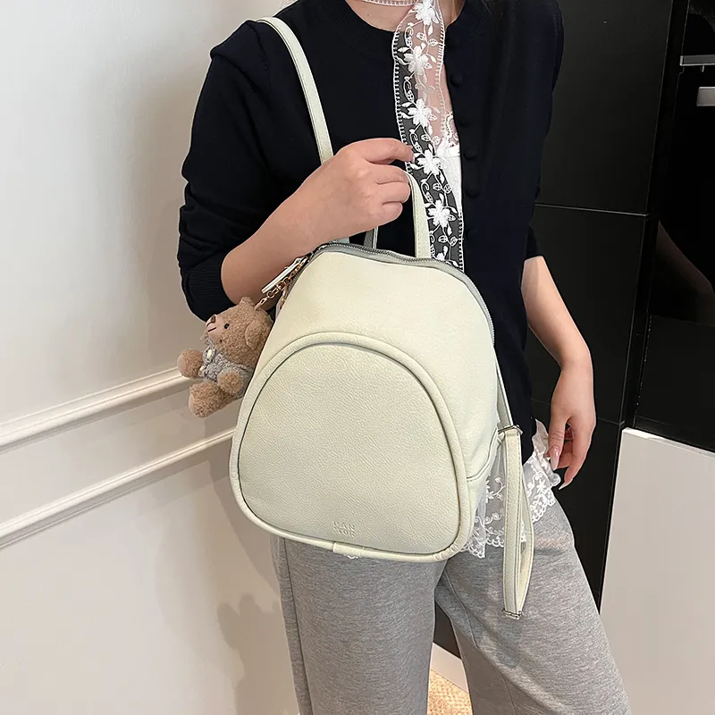 Iman's House PU Backpack Women's White/Green/Pink/Black-6