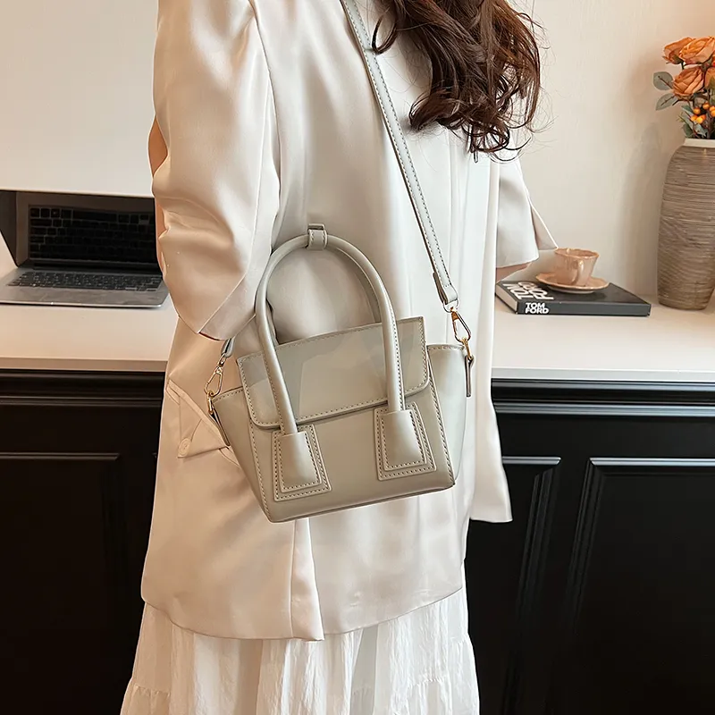 Iman's House PU Shoulder Bag Women's Pink/Ecru/Gray/Black-11