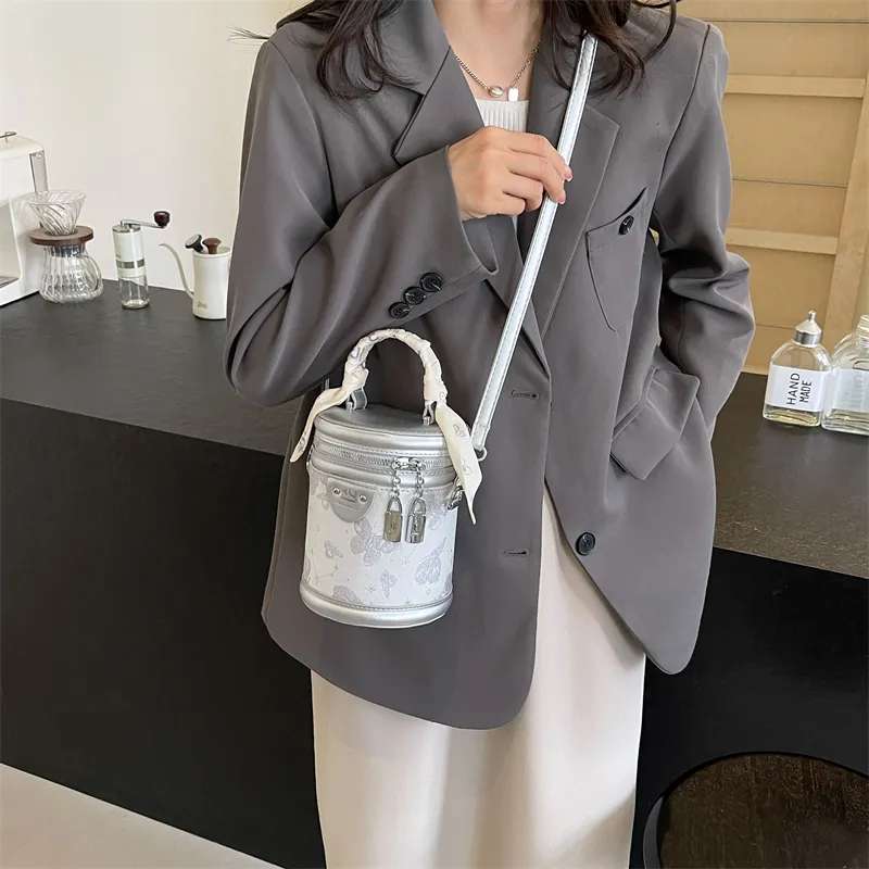 Iman's House PU Handbag Crossbody Bag Regular Women's White & Pink/Ecru/Silver/White/Pink-13