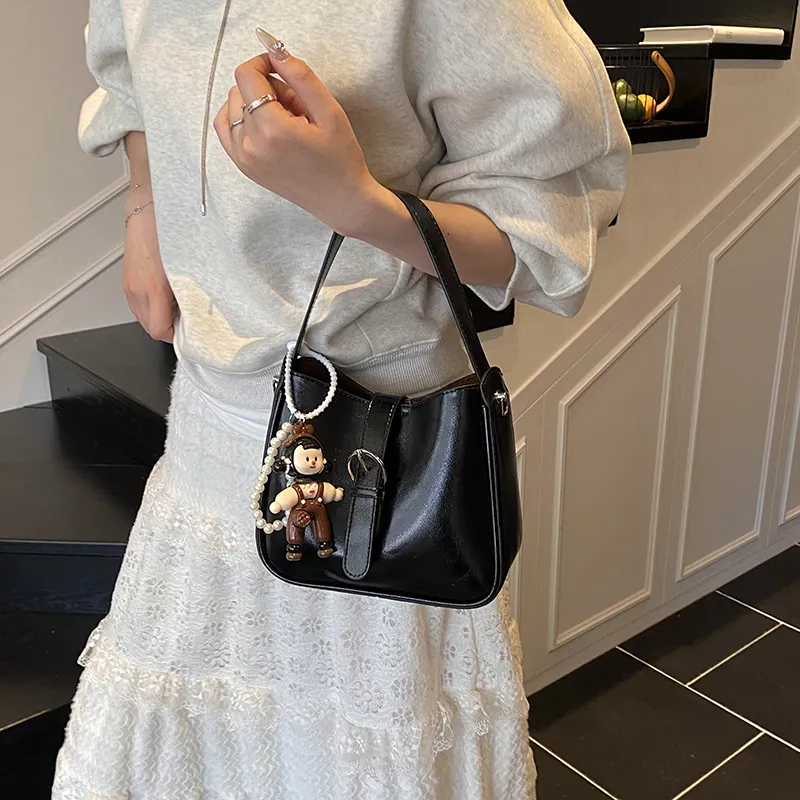 Iman's House PU One Shoulder Handbag Women's White/Yellow/Pink/Black-13