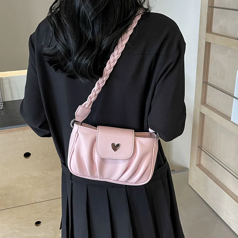 Iman's House PU Shoulder Bag Women's Silver/Ecru/Pink/Black-12