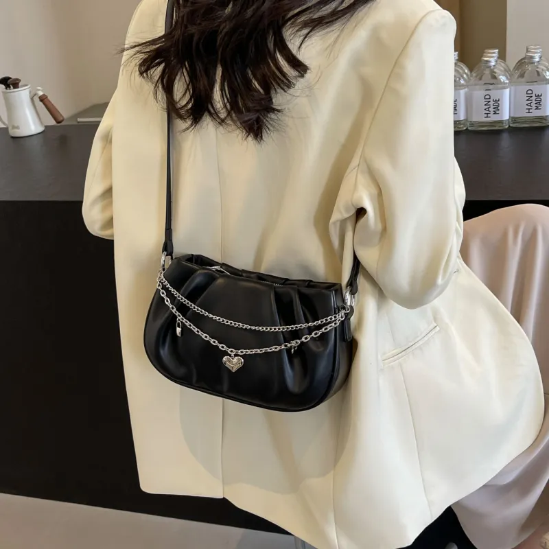 Iman's House PU Shoulder Bag Women's Ecru/Light Khaki/Black-8
