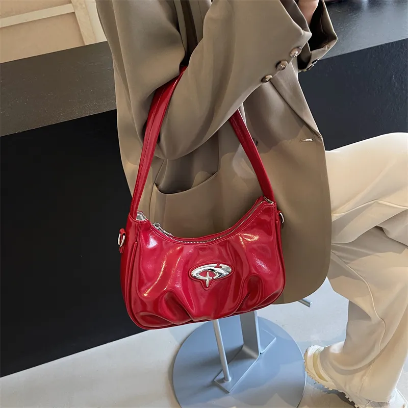 Iman's House PU Handbag, Crossbody Bag, Shoulder Bag Regular Women's Silver/Ecru/Red/Black-13