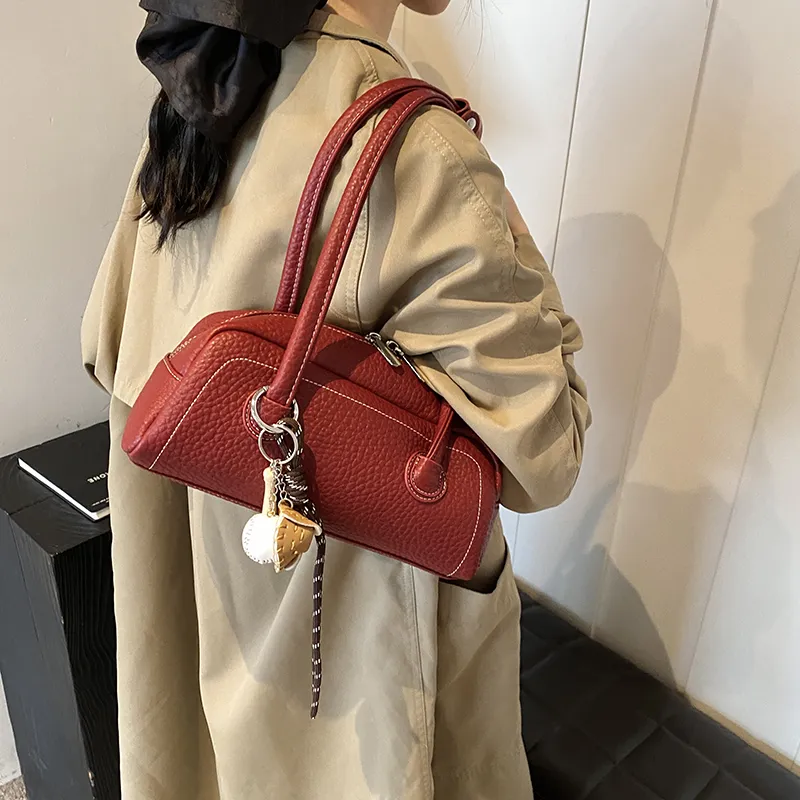 Iman's House PU Shoulder Bag Women's Brown/Coffee/Red/Black-11