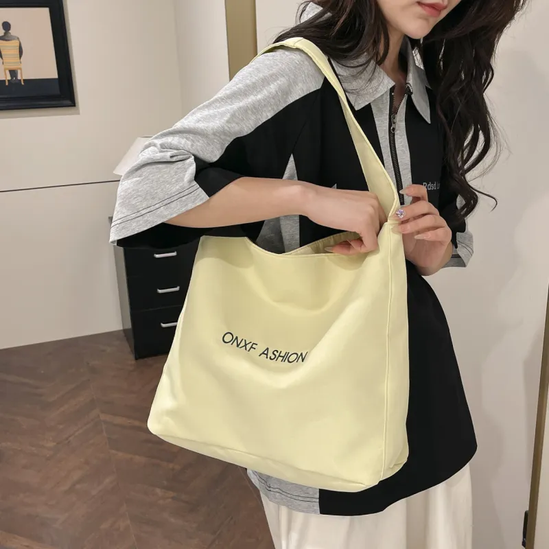 Iman's House Nylon Shoulder Bag Regular Women's Yellow/Pink/Blue-2