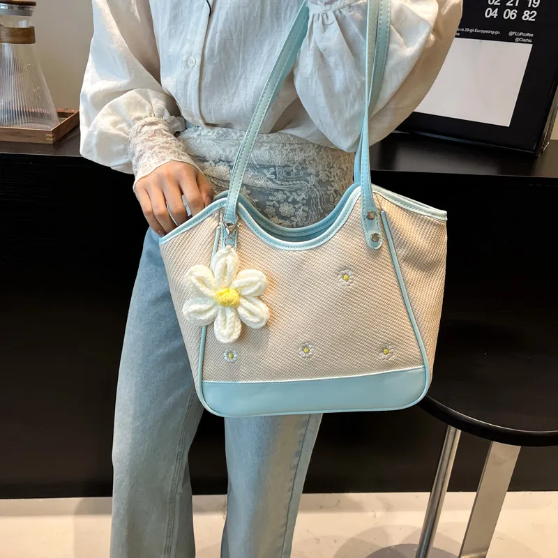 Iman's House PU Shoulder Bag Women's Pink/Blue-6