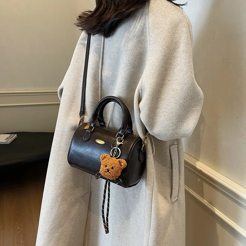 Iman's House PU One Shoulder Handbag Crossbody Bag Women's Ecru/Brown/Coffee/Black-11