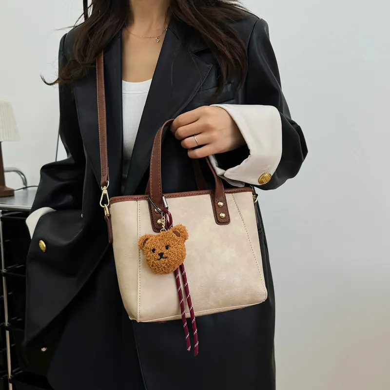Iman's House PU Shoulder Bag Crossbody Bag Handbags Women's Ecru/Coffee/Brown/Black-1