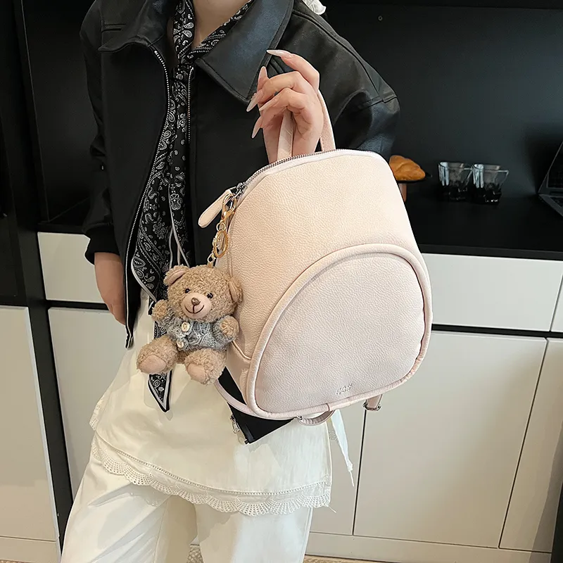 Iman's House PU Backpack Women's White/Green/Pink/Black-9