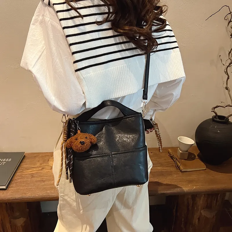 Iman's House PU Handbag Shoulder Bag Crossbody Bag Women's Brown/Coffee/Black-14