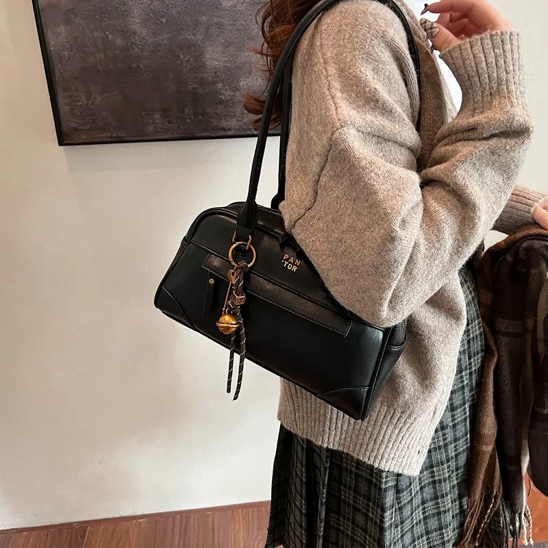 Iman's House PU Shoulder Bag Regular Women's Brown/Coffee/Burgundy/Black-17