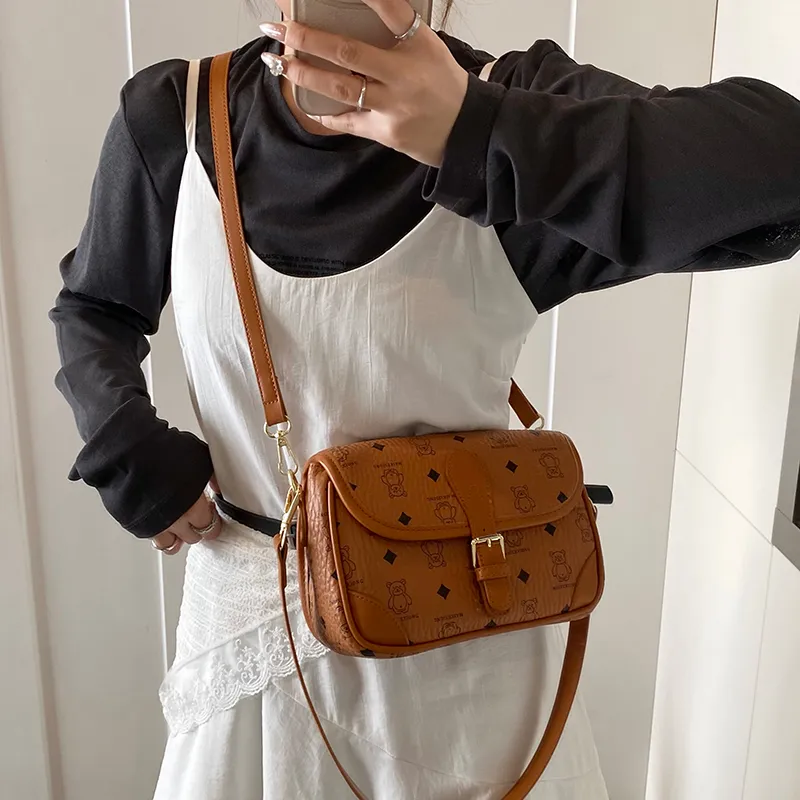 Iman's House PU Shoulder Bag Regular Women's Brown/Khaki/Pink/Black-4