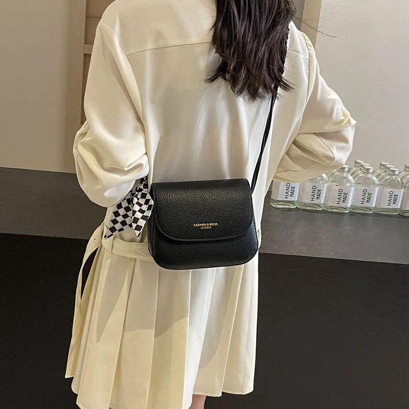 Iman's House PU Crossbody Bag, Shoulder Bag Women's Black/Pink/Milk Tea/Khaki/White-2