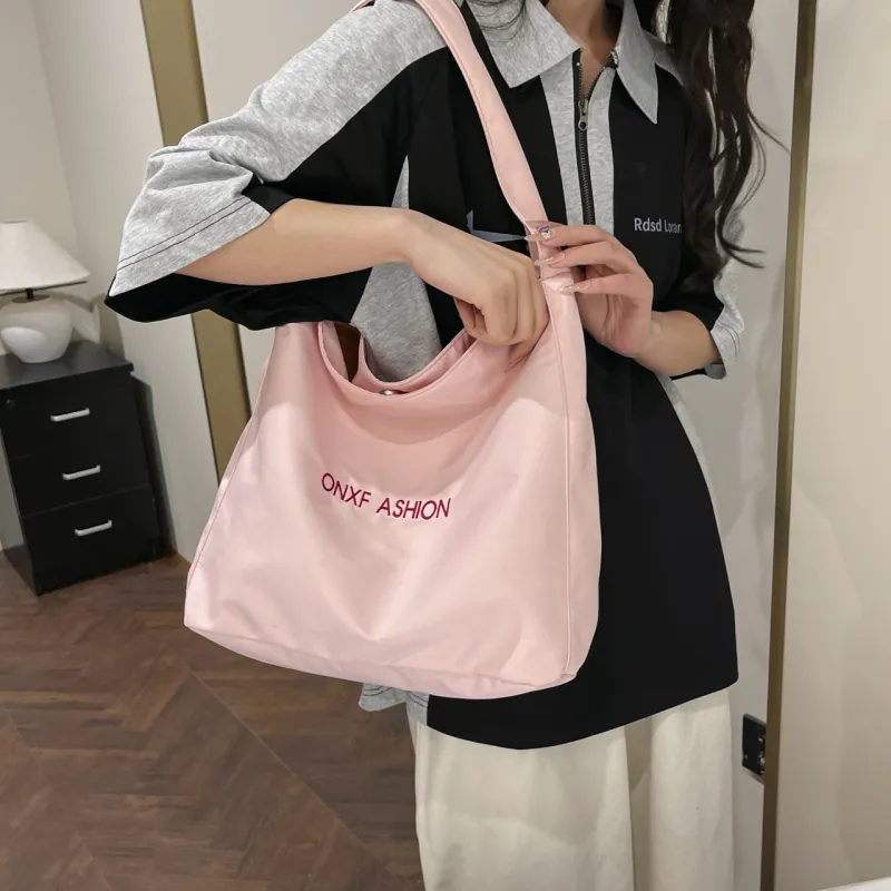 Iman's House Nylon Shoulder Bag Regular Women's Yellow/Pink/Blue-7