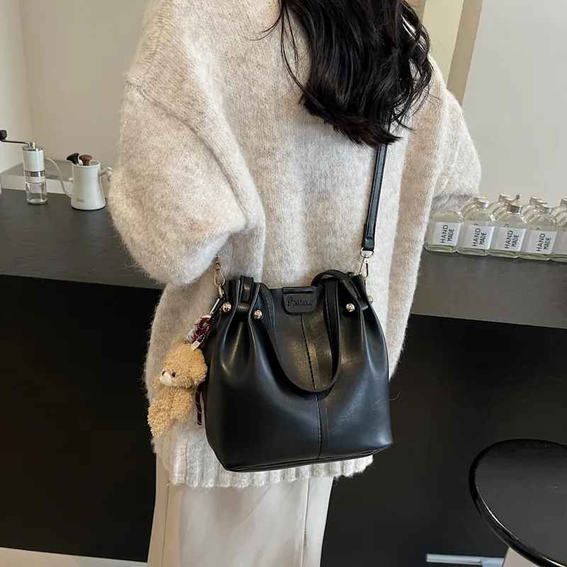 Iman's House PU Handbag Shoulder Bag Crossbody Bag Women's Ecru/Coffee/Khaki/Black-19
