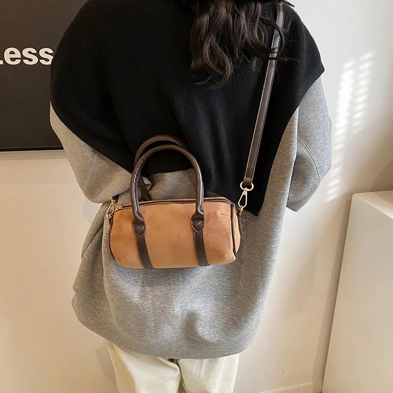 Iman's House Pu Handbag Shoulder Bag Crossbody Bag Women's Fuchsia Khaki Brown Coffee-3