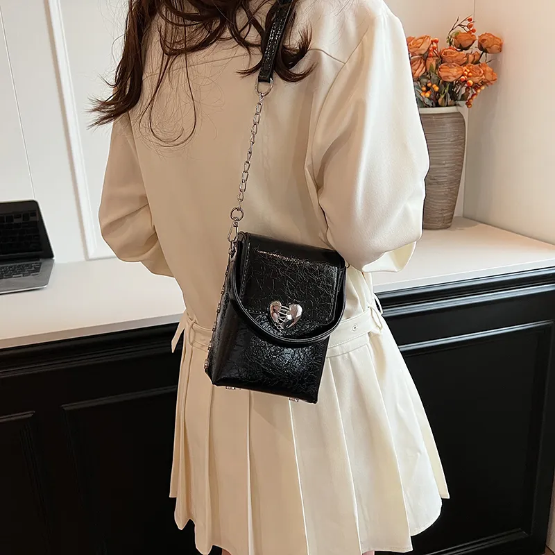 Iman's House PU Handbag, Shoulder Bag Women's Silver/Pearl Silver/Black-11