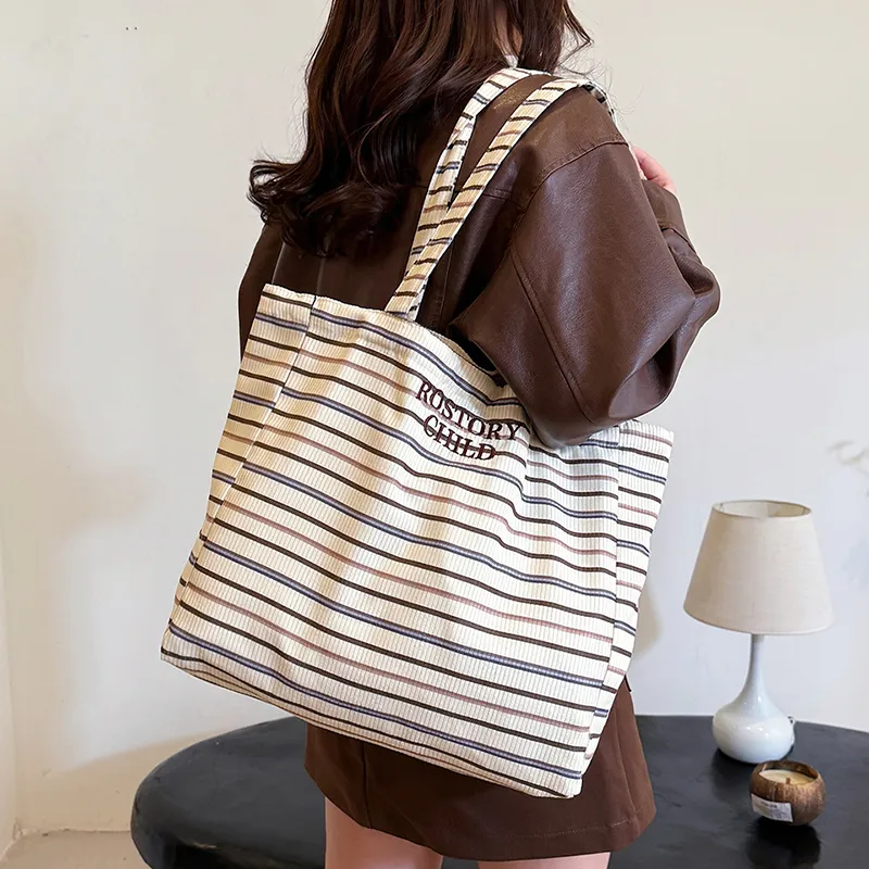 Iman's House Strips Totes Handbag Shoulder Bag Regular Women's Multicolor-7