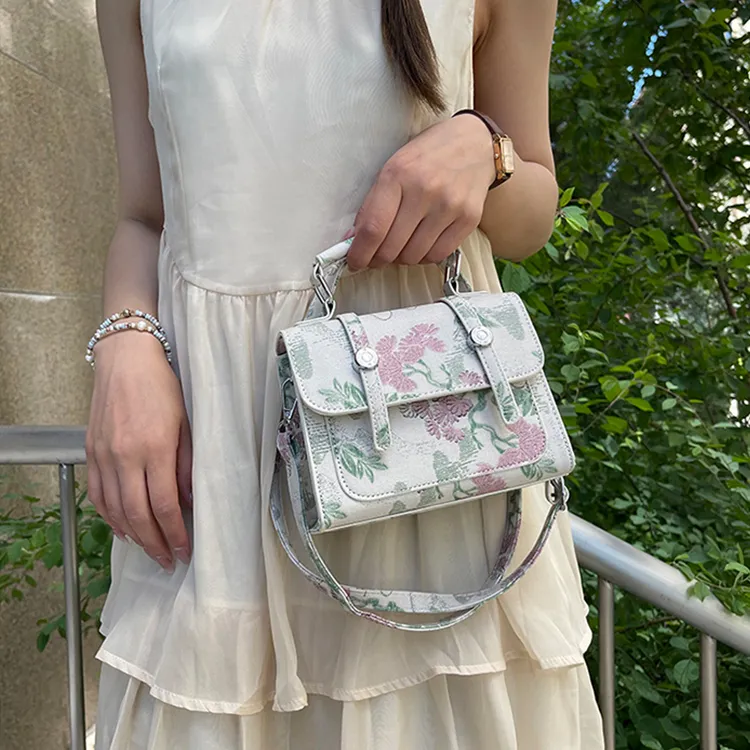 Iman's House PU Shoulder Bag Crossbody Bag Regular Women's Ecru/Silver Gray/Pink/White-2