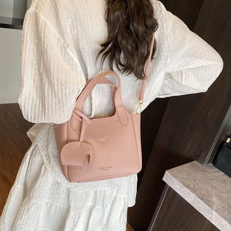 Iman's House PU Handbag Women's White/Pink/Khaki/Black-7