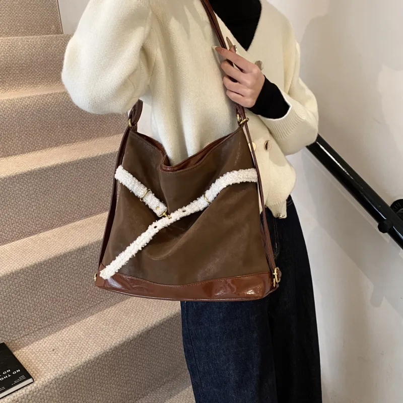 Iman's House PU Backpack On The Shoulder Women's Brown/Coffee-3