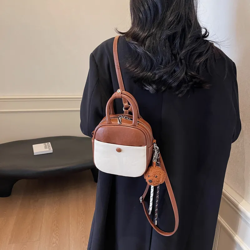 Iman's House PU Double Shoulder Crossbody Handbag Women's Multicolor-6