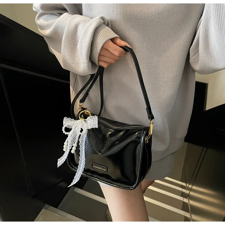 Iman's House PU Shoulder Bag Women's White/Pink/Black/Silver-14