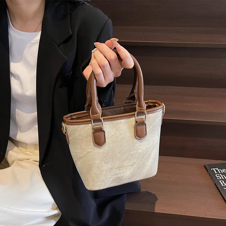 Iman's House PU Handbag Women's White & Black/Beige & Brown/Dark Tea/Pink-5