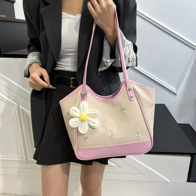 Iman's House PU Shoulder Bag Women's Pink/Blue-1