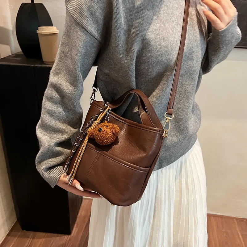 Iman's House PU Handbag Shoulder Bag Crossbody Bag Women's Brown/Coffee/Black-6