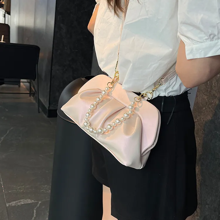Iman's House PU One Shoulder Handbag Regular Women's White/Ecru/Silver/Pink/Black-10