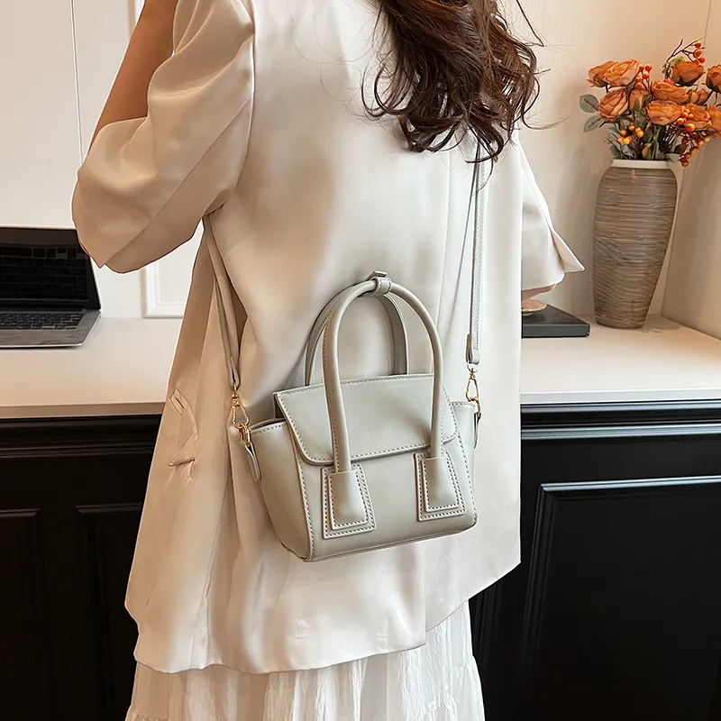 Iman's House PU Shoulder Bag Women's Pink/Ecru/Gray/Black-14