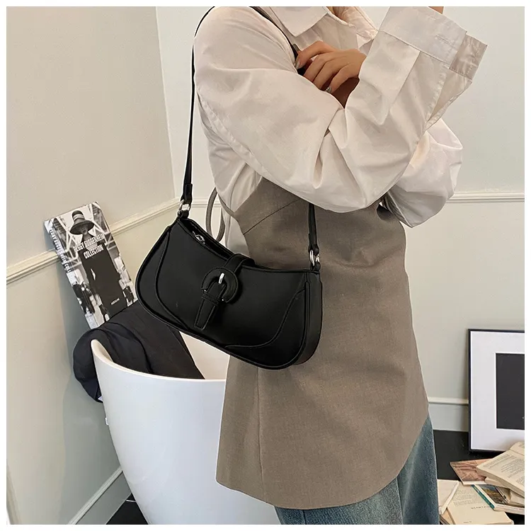 Iman's House PU Shoulder Bag Women's White/Blue/Pink/Black-17