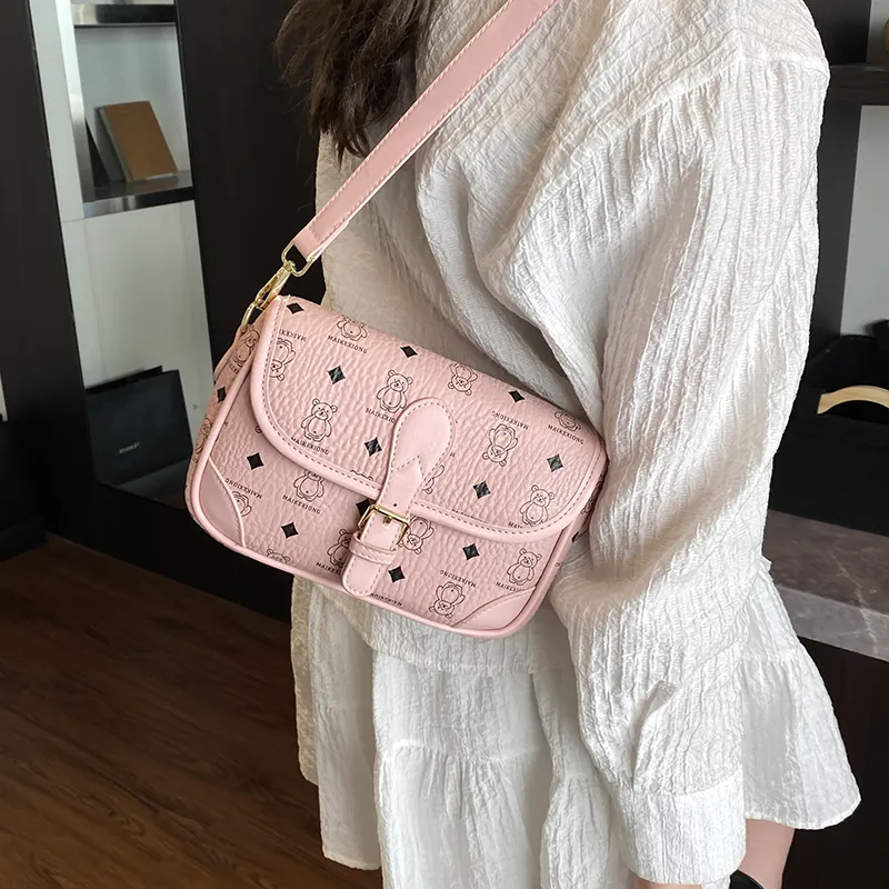 Iman's House PU Shoulder Bag Regular Women's Brown/Khaki/Pink/Black-13