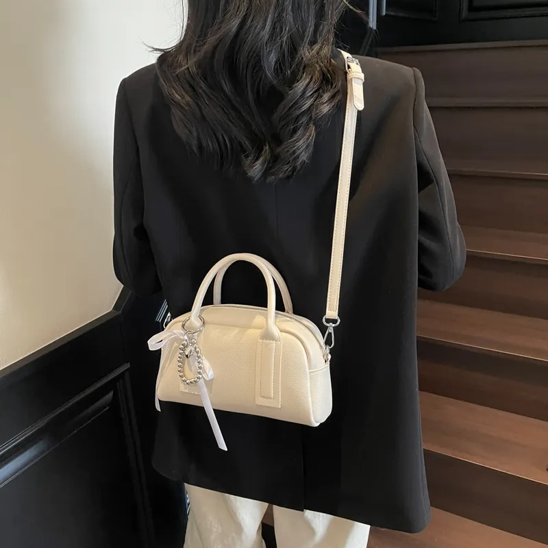 Iman's House PU One Shoulder Handbag Women's Ivory/Pink/Black/Yellow-2