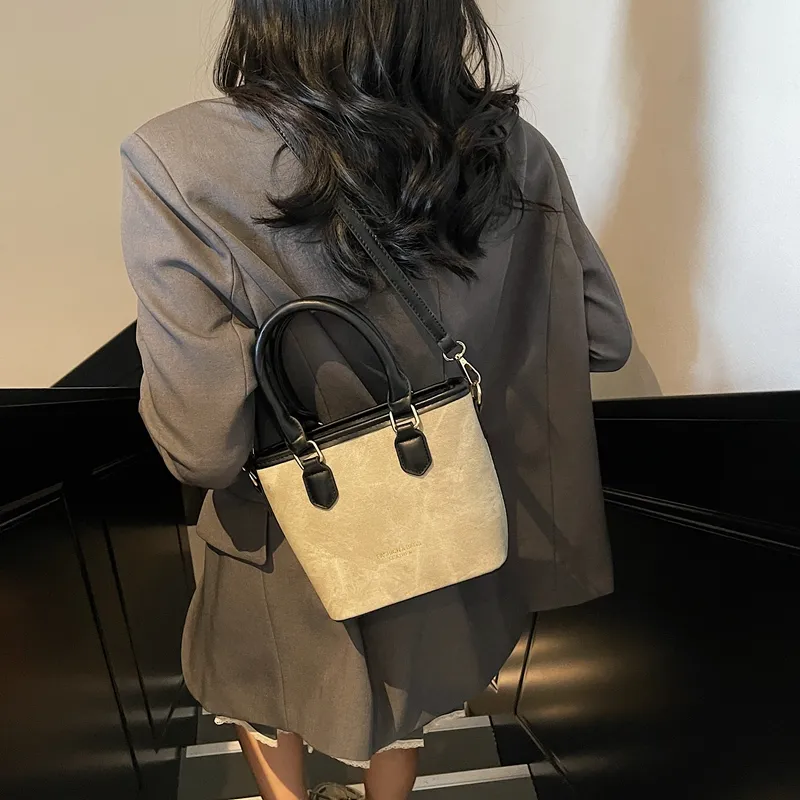 Iman's House PU Handbag Women's White & Black/Beige & Brown/Dark Tea/Pink-2