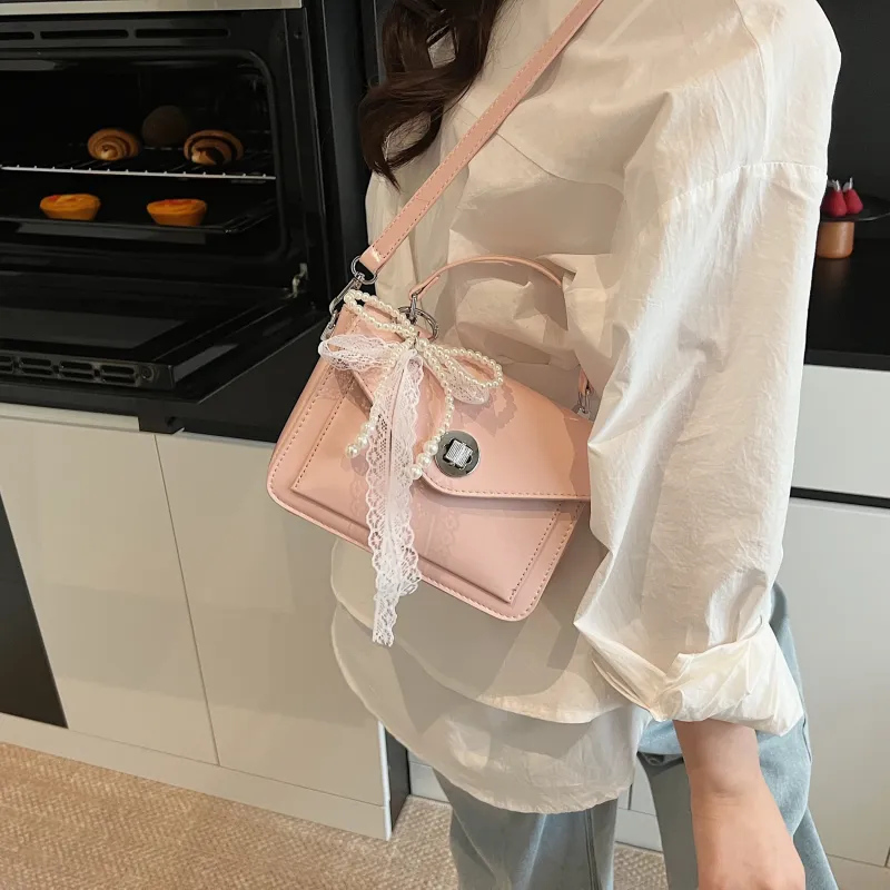 Iman's House PU Crossbody Handbag Regular Women's Blue/White/Pink/Black-13