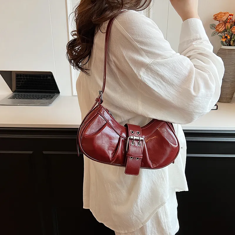 Iman's House PU Portable Crossbody Bag, Shoulder Bag Women's Silver/Red/Ecru/Black-8