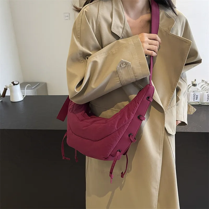 Iman's House Fabric Shoulder Bag Crossbody Bag Regular Unisex Coffee/Khaki/Fuchsia/Black-11